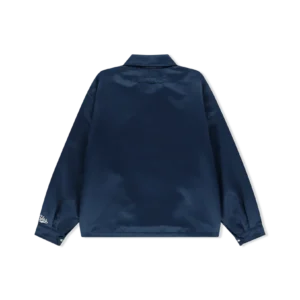 Logo Applique Satin Coach Jacket Navy