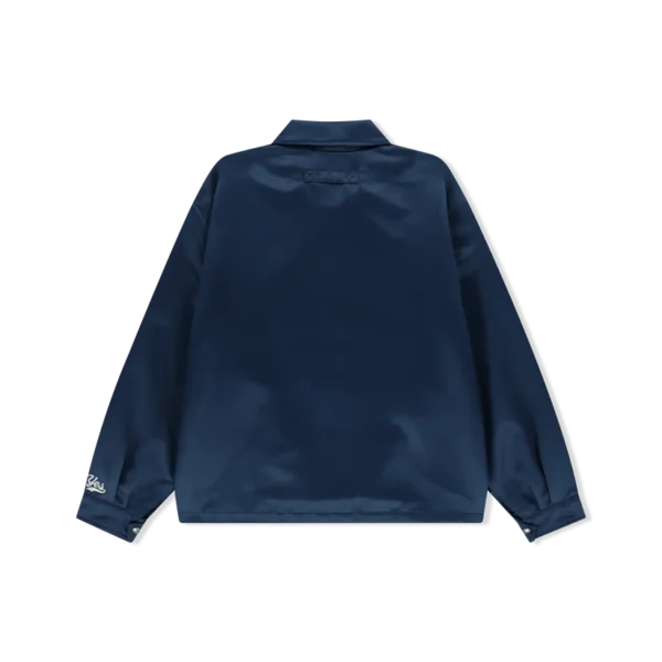 Logo Applique Satin Coach Jacket Navy