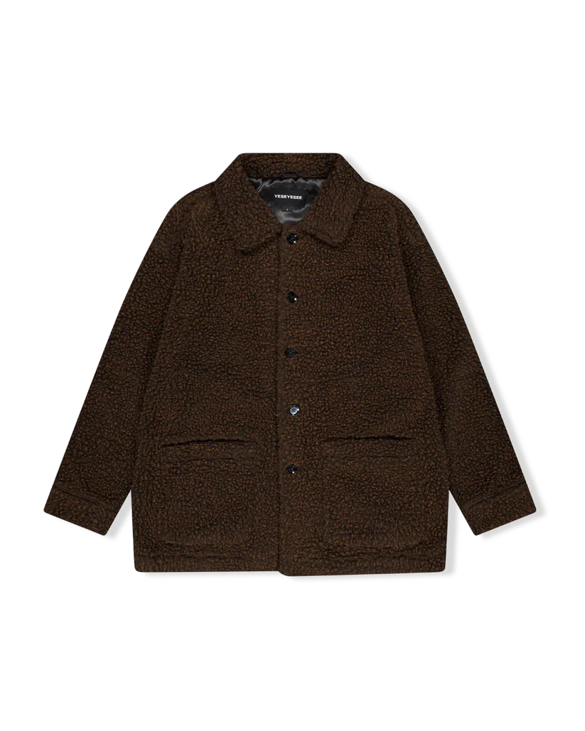 Sherpa Fleece Button Down Jacket