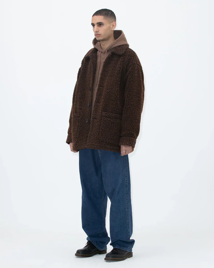 Sherpa Fleece Button Down Jacket - Image 4
