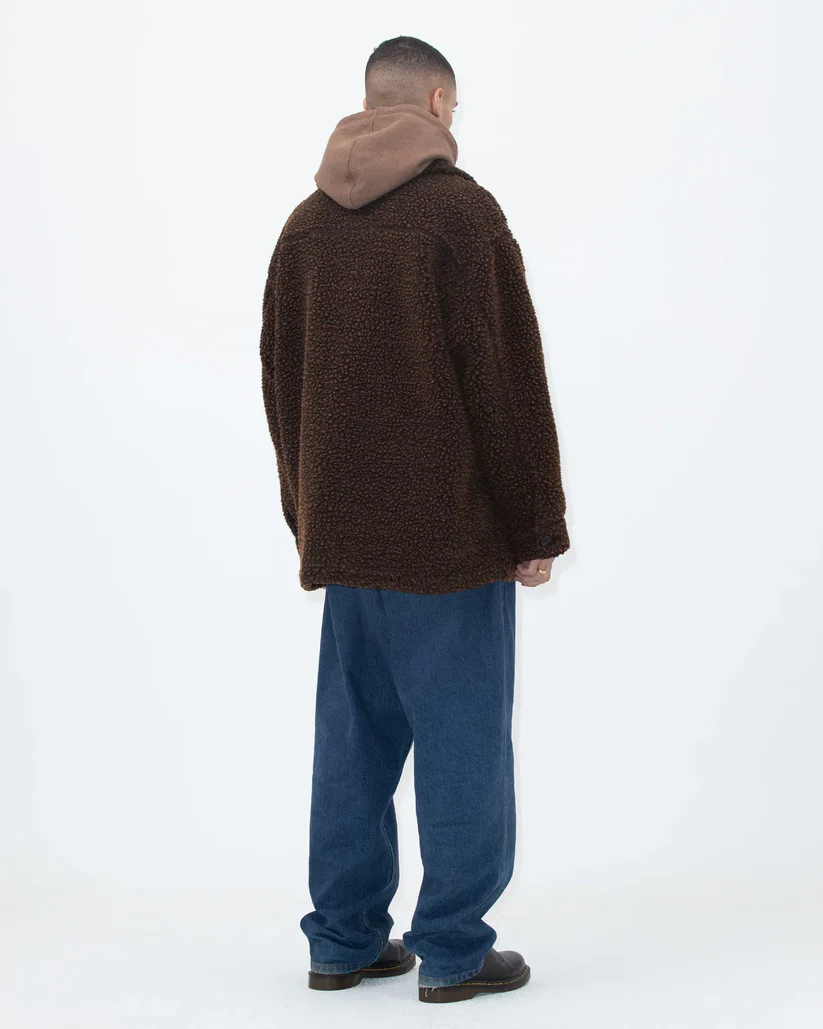 Sherpa Fleece Button Down Jacket - Image 2