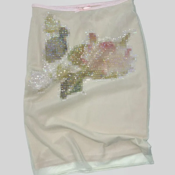 Censored Lotus Midi Skirt [Apple]